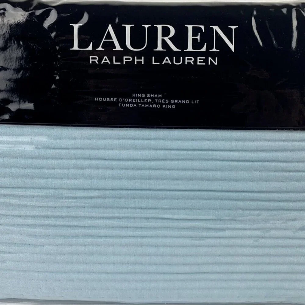NWT – Ralph Lauren Spencer Matelasse King Sham – Soft Teal